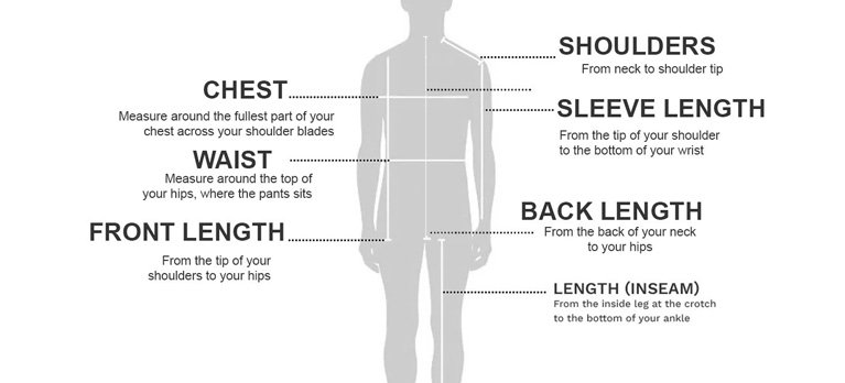 understand the mens corset size by this chart